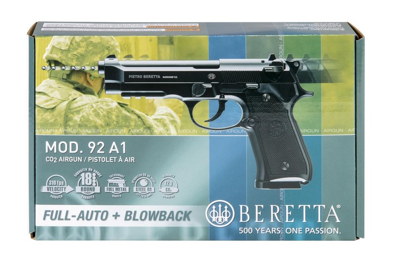 Umarex mens Beretta M92 A1 Blowback Full-Auto .177 Caliber BB Gun Air Pistol, Black, Large