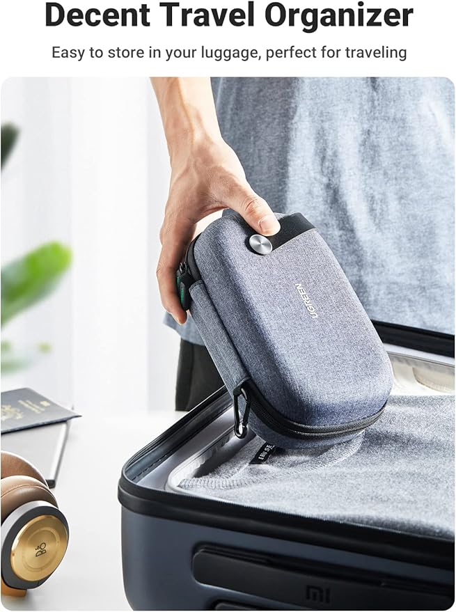 UGREEN Electronic Organizer Travel Case Pouch Bag Accessories Portable Waterproof Storage Bag Travel Essentials with Cable USB Flash Drive Charger External Battery Memory Card