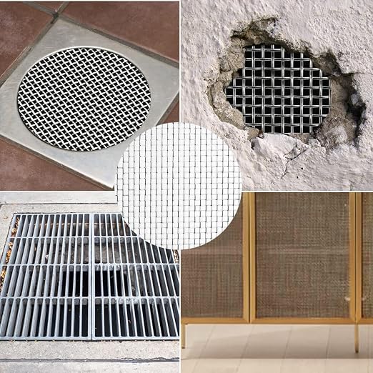 Wire Mesh Stainless Steel Woven Wire Mesh Screen 6 Mesh 300X 210mm Air Vent