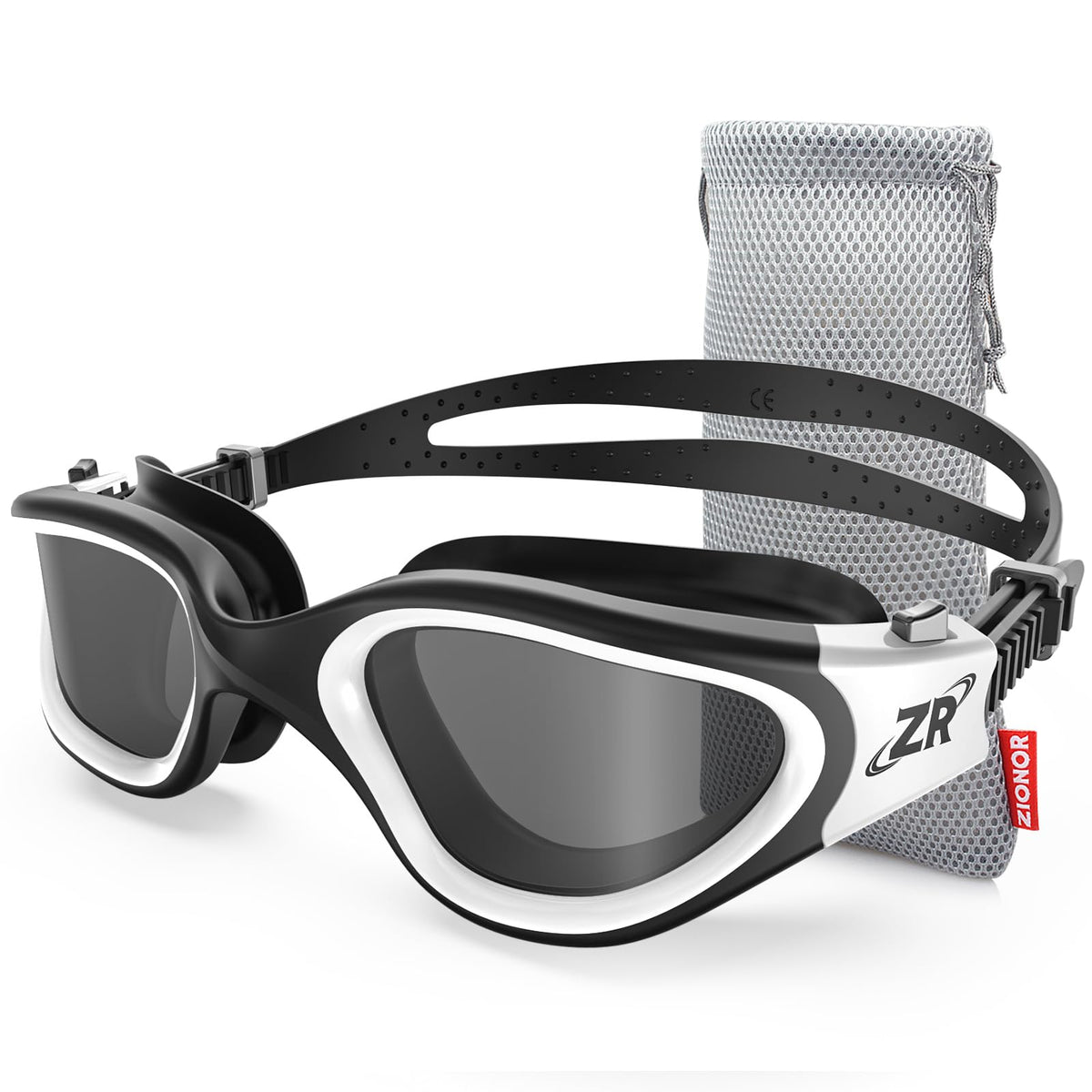 ZIONOR Swim Goggles, Upgraded G1 Polarized Swimming Goggles Anti-fog for Adult Men Women A3 (Polarized + Smoke)