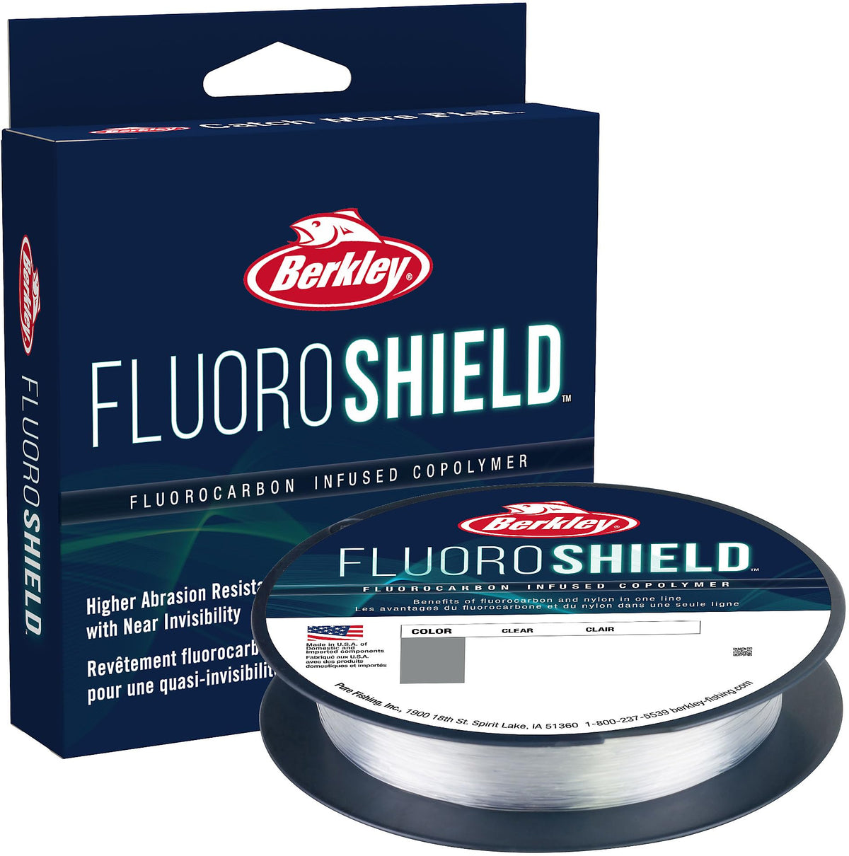 Berkley FluoroShield™, Clear, 8lb | 3.6kg, 300yd | 274m Fishing Line, Suitable for Freshwater Environments