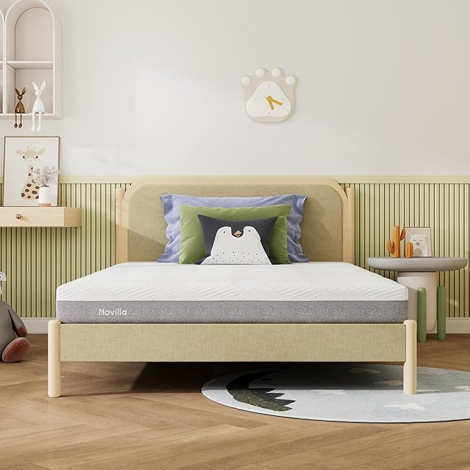 Novilla 8-Inch Gel Memory Foam Queen Size Mattress for Pressure Relief, Enhanced Support & Plush Comfort, Queen Bed in a Box, Bliss