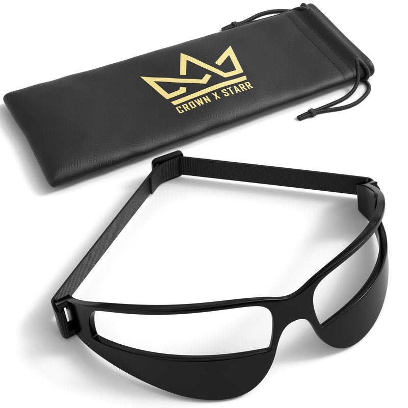 Crown x Starr Basketball Shooting Off Hand Trainer – Basketball Training Equipment Shooting Aid – Includes Dribbling Goggles & Bonus 5.3” Shooting Aid