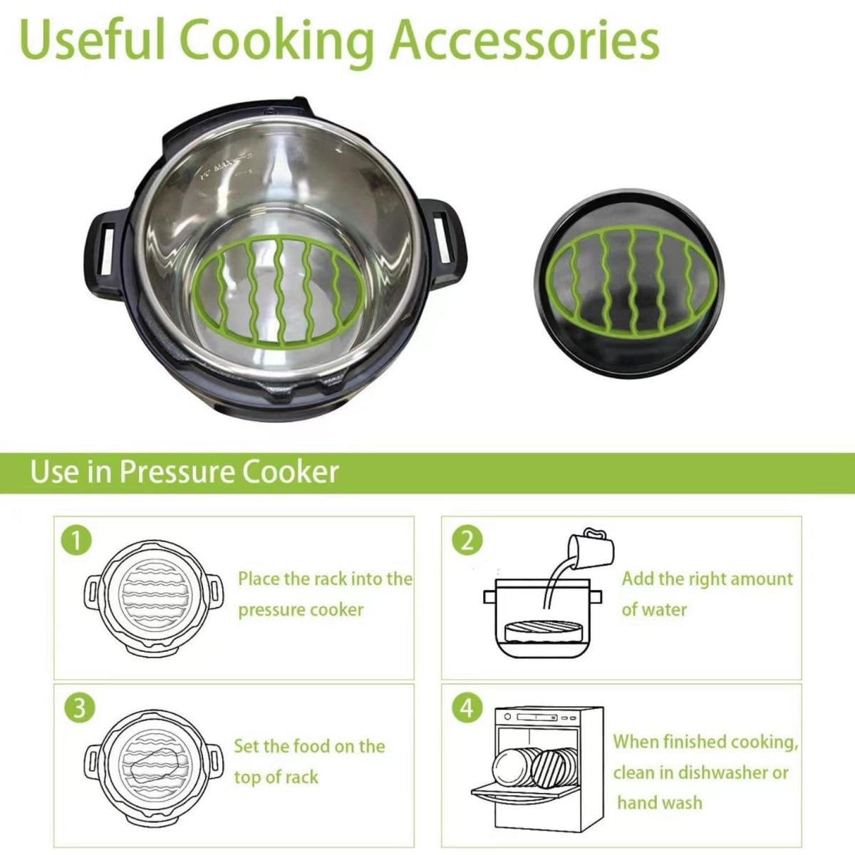GHYUOPIEF Slow Cooker Silicone Rack, Used for Roasting Pot Cooking Steamer Silicone Pressure Cooker Baking Accessories Compatible with 6 quarts and 8 quarts Stove (Oval, Green, red)
