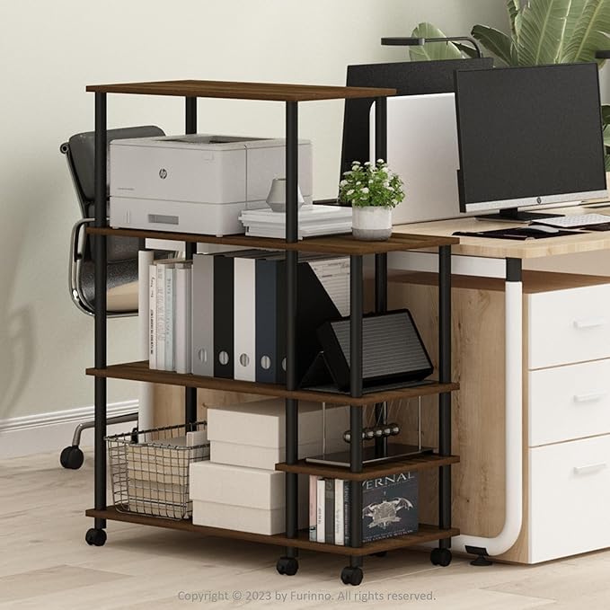 Furinno Turn-N-Tube 3-Tier Toolless Multipurpose Printer Stand Display Storage Shelf
