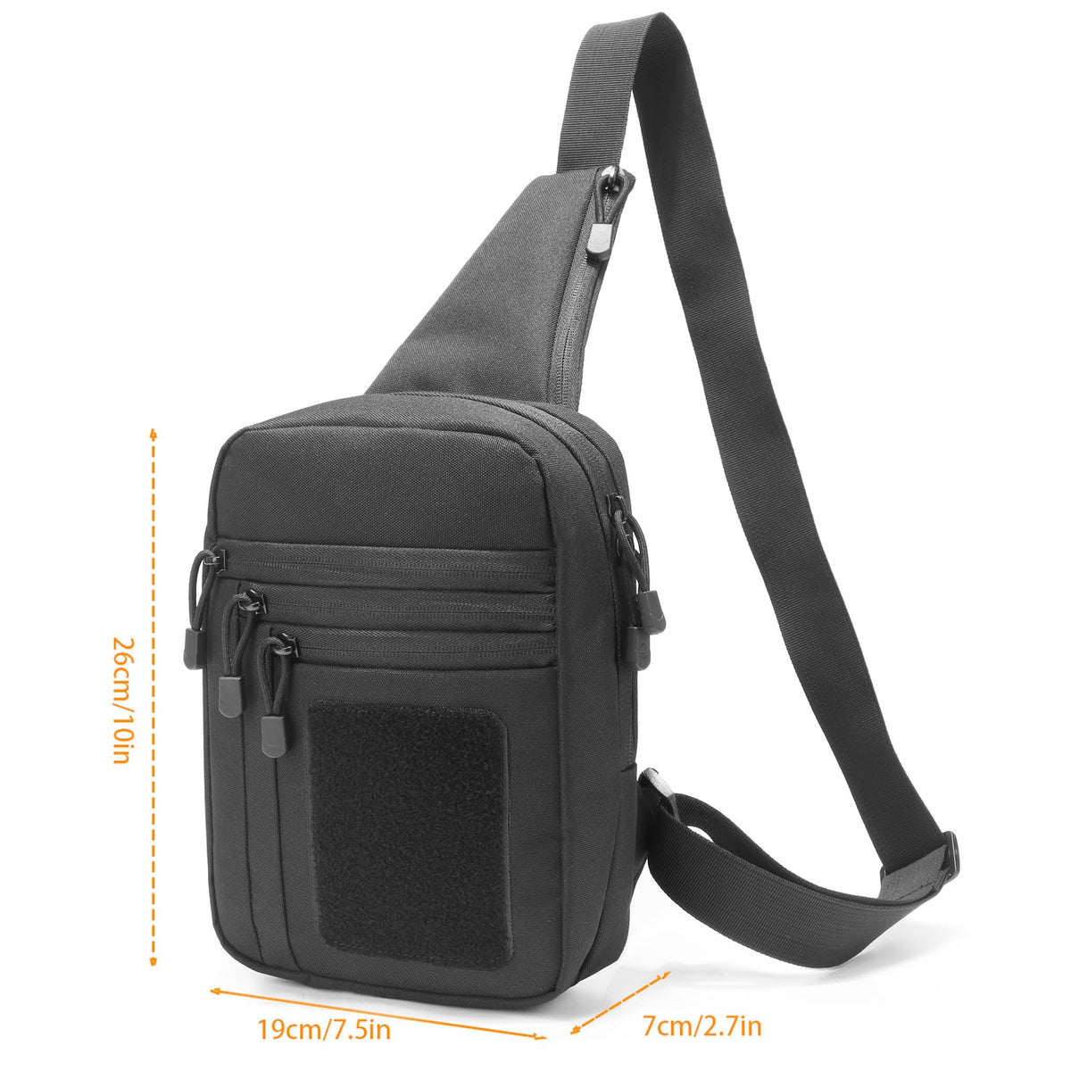 GAZJYUSP Small tactical concealed carry shoulder sling bag for men women Concealed carry crossbody bag with holster Personal pocket(Black)