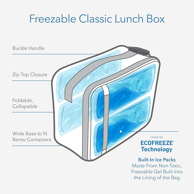 Packit, Box Lunch Freezable Dino Camo Charcoal
