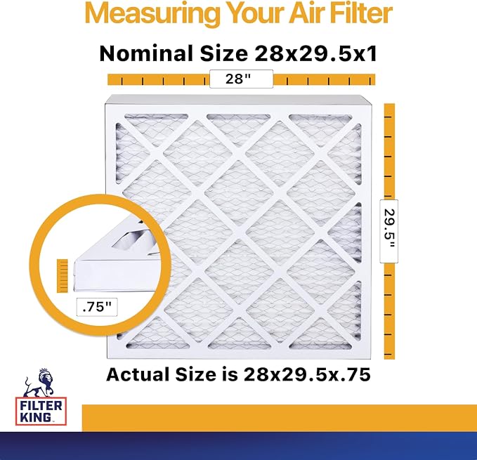 Filter King 28x29.5x1 Air Filter | 4-PACK | MERV 13 HVAC Pleated A/C Furnace