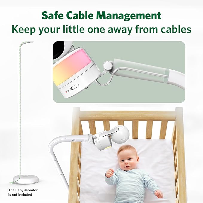LeapFrog Floor Stand Accessory, Compatible with Most Cameras, Adjustable Camera Mount for Crib, Secure and Stable Design, Safe and Secure Monitoring, Over-The-Crib View, Quick Setup