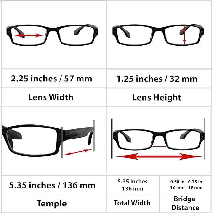 TruVision Readers Reading Glasses, Comfort Spring Hinges