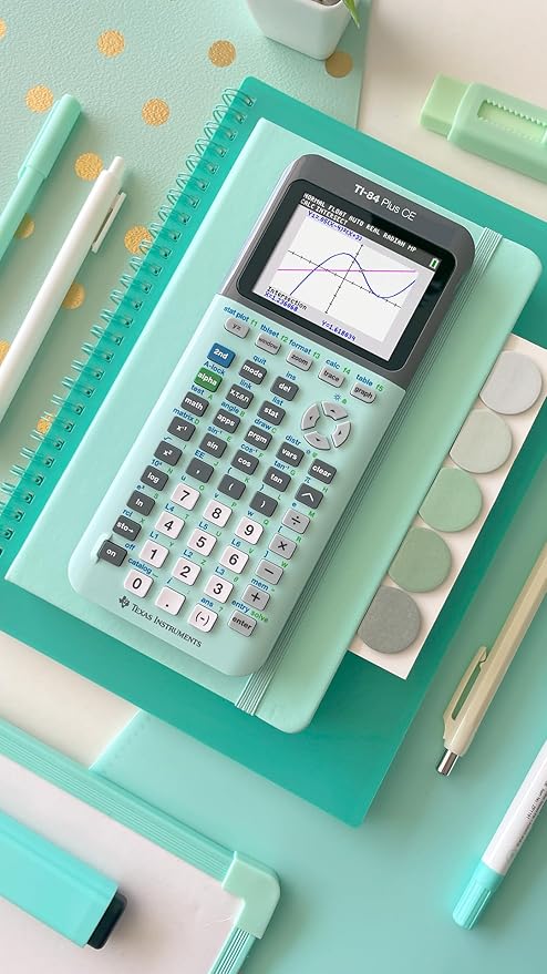 Texas Instruments TI-84 Plus CE Color Graphing Calculator, Mint Small