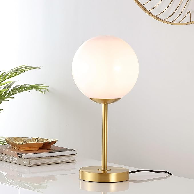 SAFAVIEH Lighting Collection Gemini Gold 17-inch Table Lamp (LED Bulb Included)