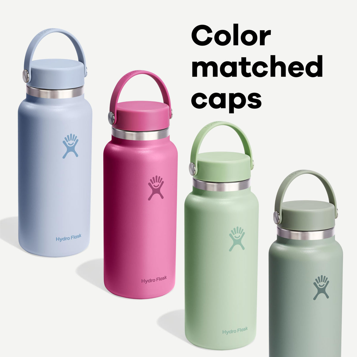 Hydro Flask Water Bottle - Insulated Stainless Steel - Wide Mouth Flex Lid, Non Spill, Leakproof and Refillable in 20 Oz Beachplum Purple