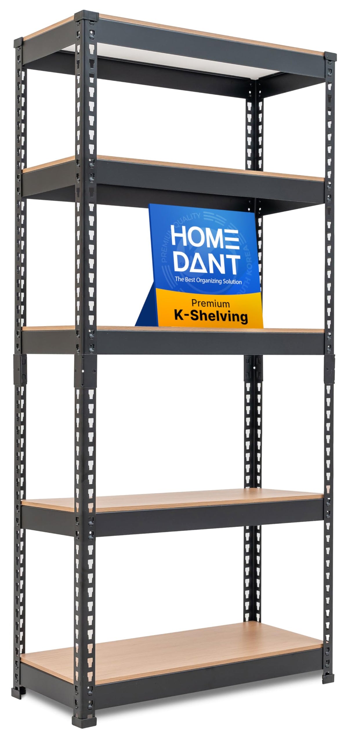 HOMEDANT White 28" W 5 Tier Storage Shelves Garage Shelving Unit Metal