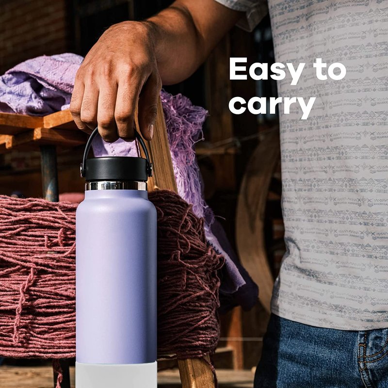 Boot for Hydro Flask 32 oz 40 oz, Thermoflask, Iron Flask, and the 32-40 oz water bottles (bottom width 3.5"-3.6"), Black