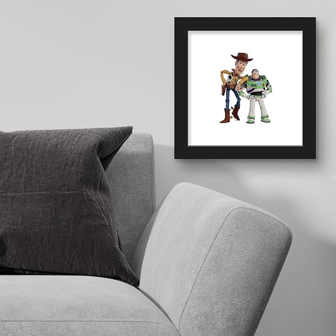 Trends International Gallery Pops Disney Pixar Toy Story 4 - Buzz and Woody Wall Art Wall Poster, 12.00" x 12.00", Black Frame Version