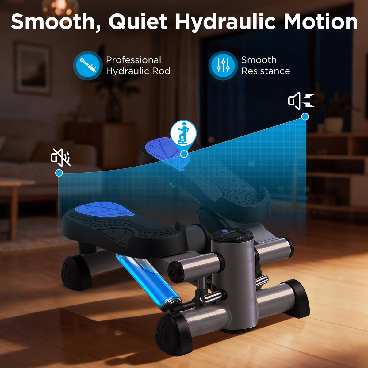 Mini Stepper for Exercise at Home, Stair Stepper with Workout Equipment