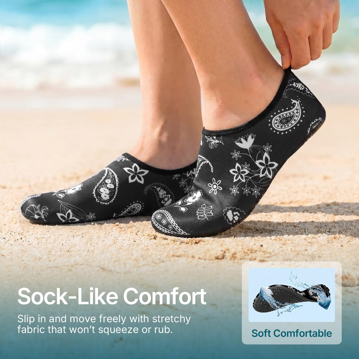 Water Shoes for Women Men Quick-Dry Aqua Socks Swim Beach Outfits Barefoot