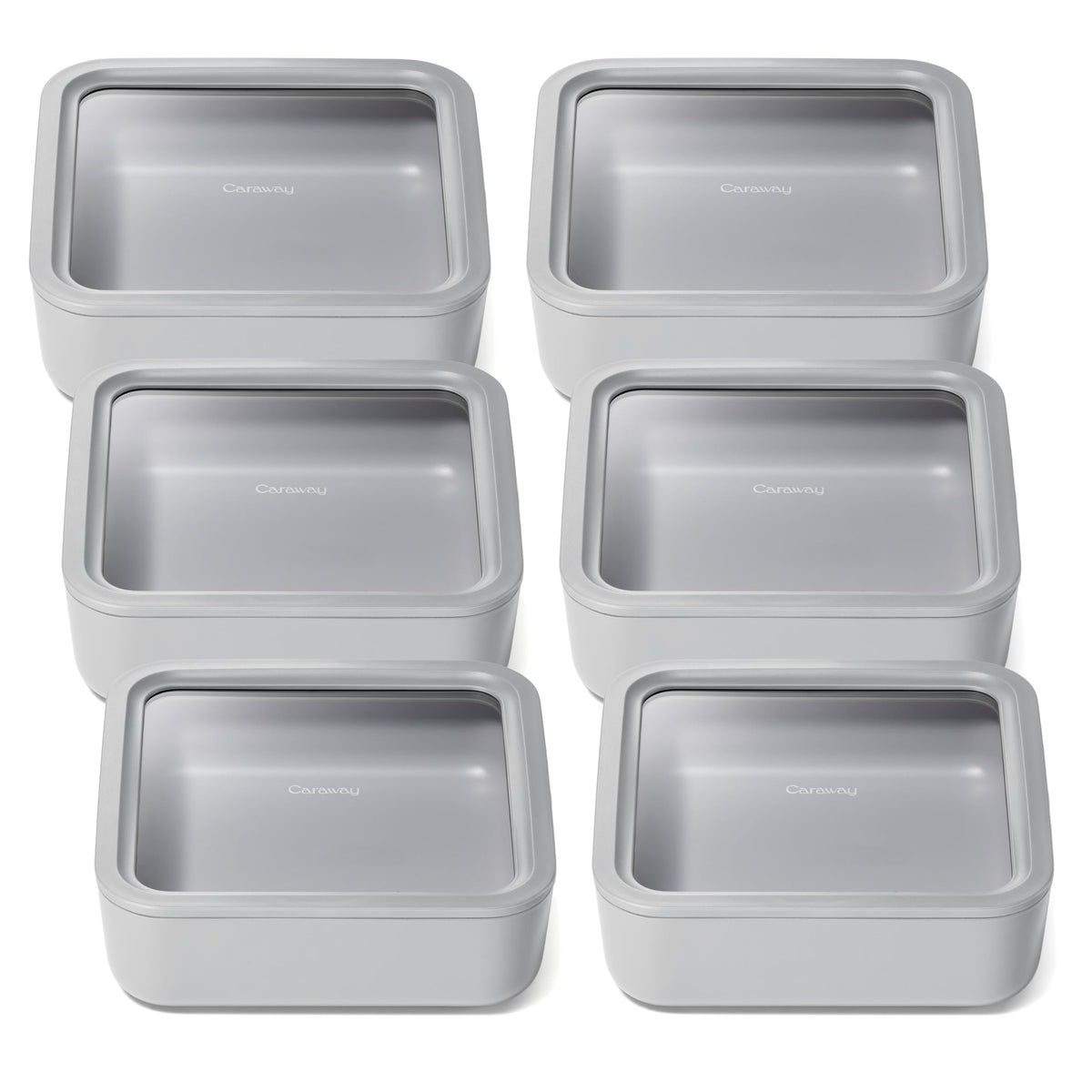 Caraway 6-Piece Glass Food Storage Container Set