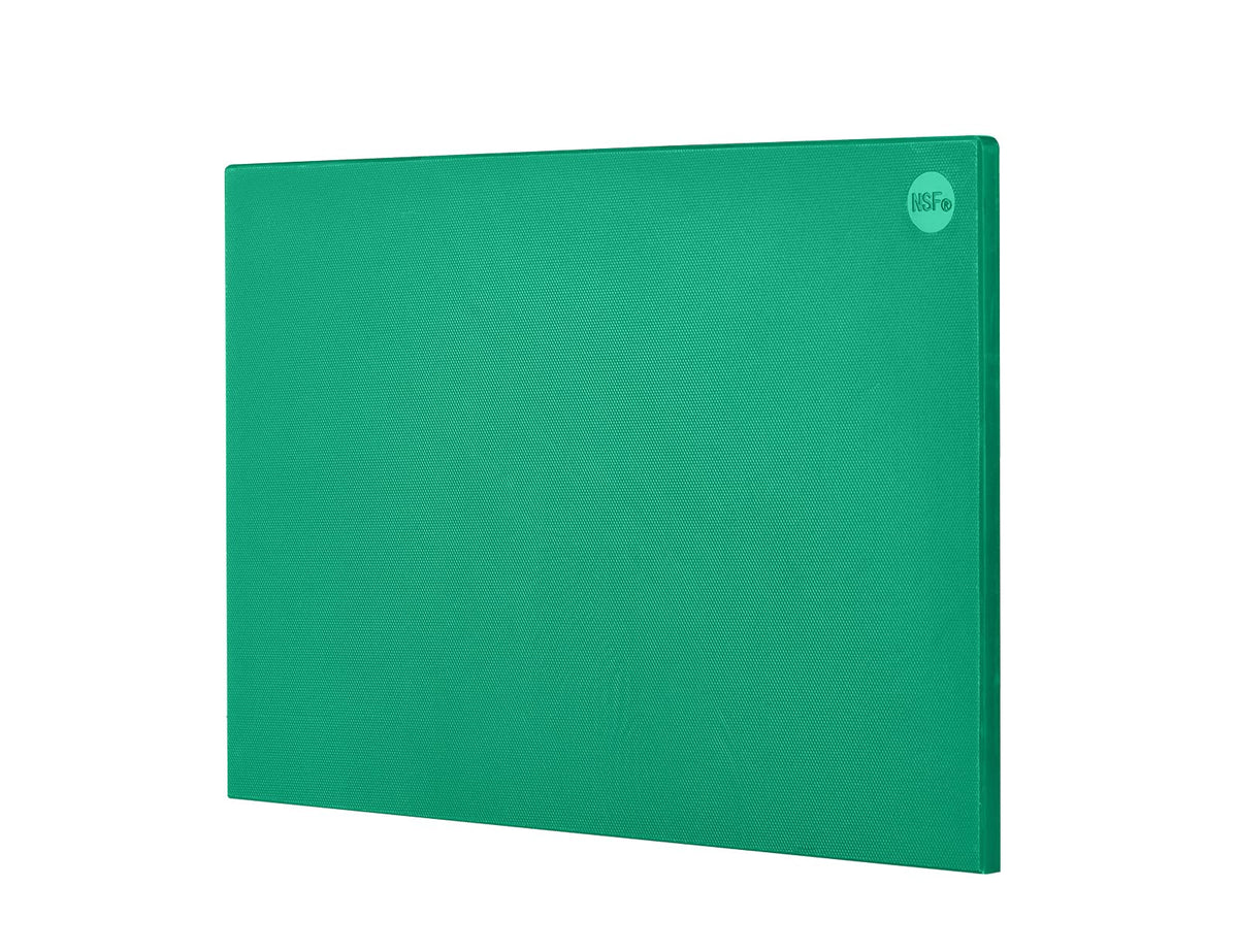 CURTA 2-Pack Green Cutting Boards for Kitchen, 18" x 12" x 0.5" Color Coded Plastic Chopping Board with Anti Slip Surface Dishwasher Safe
