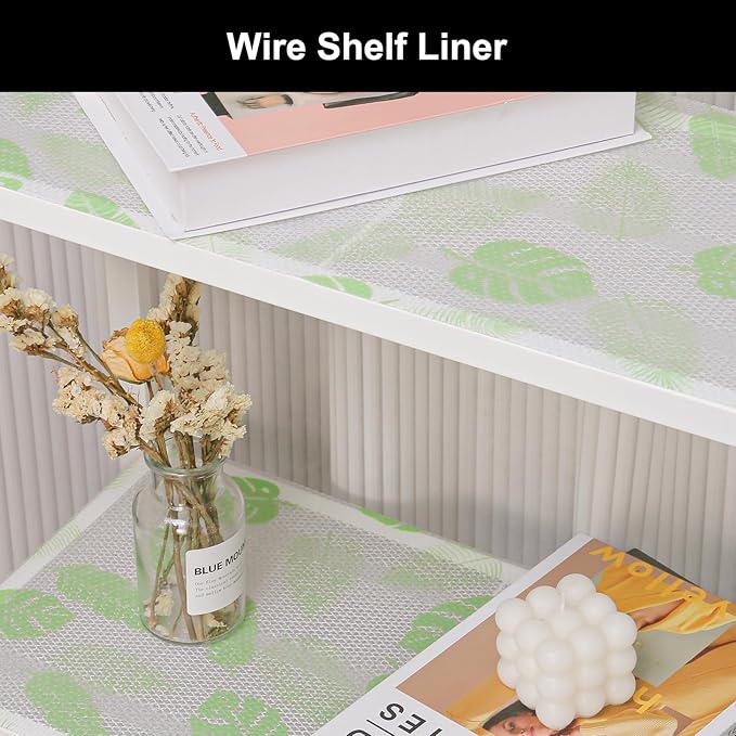 Cooyes Shelf Liner – Premium Non-Adhesive Cabinet & Drawer Liner for Kitchen – Waterproof Shelf Paper with Modern Pattern – Durable EVA Cabinet Mat – Easy to Cut (17.5" W x 78.7" L)