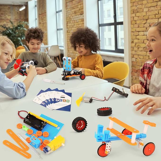 STEM Science Kits for Kids 8-12, Robotics Robot Building Car Kit STEM Toys for Boys Robots Craft 8-10, Science Activities Experiment Engineering Project Electronics 8 10 12 14 Year Old Boy Gifts