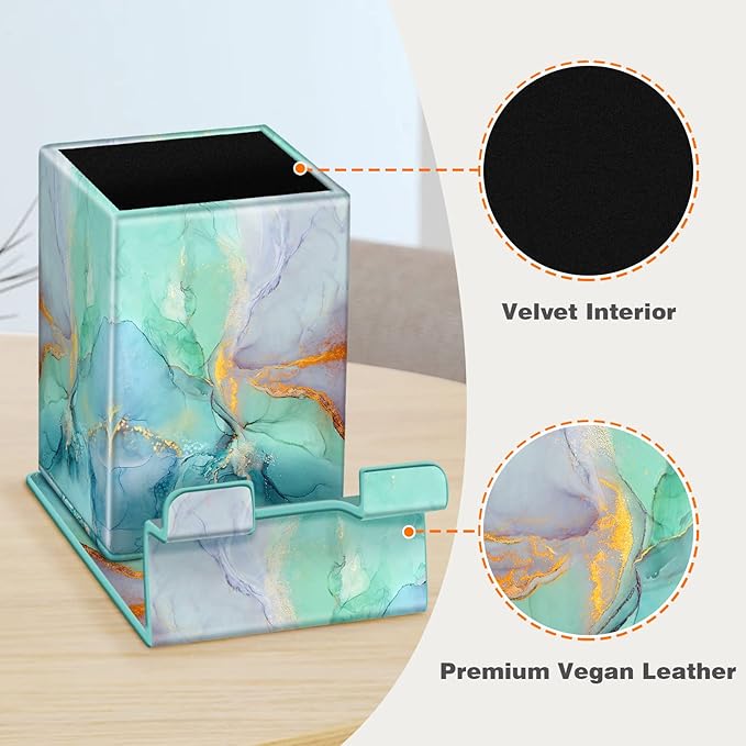 FINTIE Pencil Holder With Phone Stand, Eyeglasses Holder, Desktop Organizer Nightstand Accessories Office Supplies Case