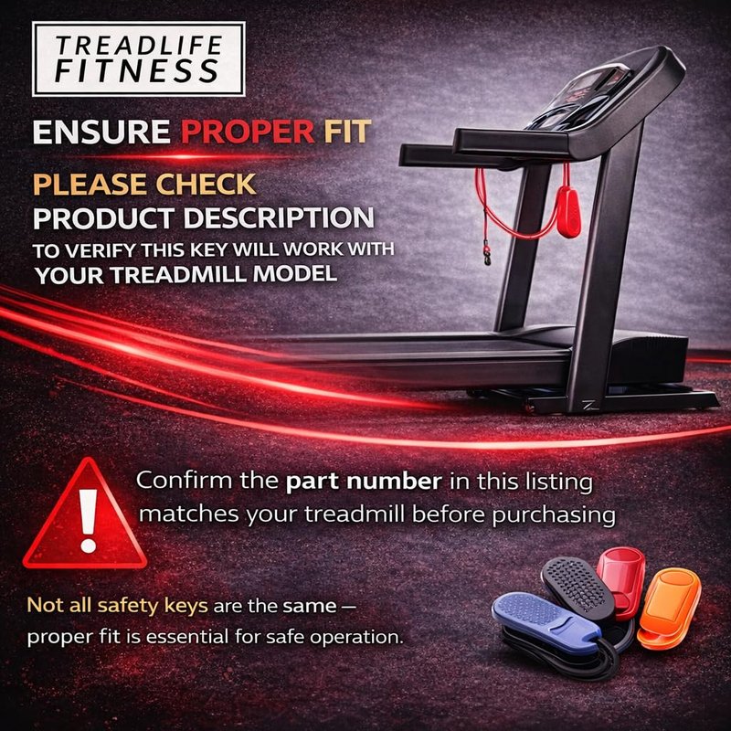 Treadmill Safety Key | Part Number 347877 | Compatible with NordicTrack X22I Interactive NTL290162