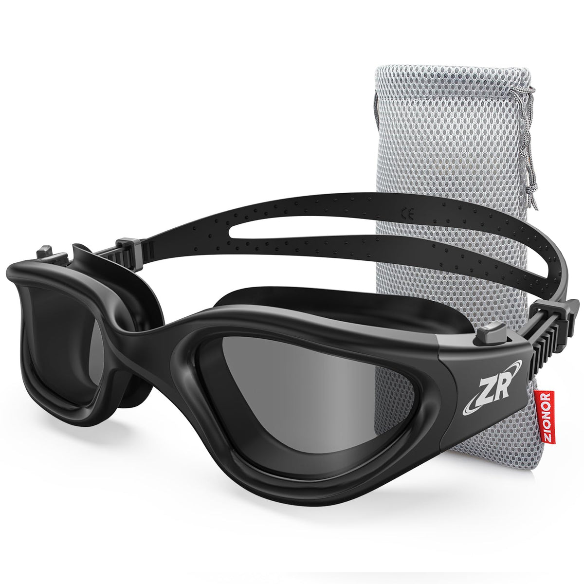 ZIONOR Swim Goggles, Upgraded G1 Polarized Swimming Goggles Anti-fog for Adult Men Women A5 (Polarized + Smoke)