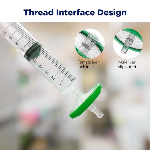 Membrane Solutions 10 Pack Syringe Filter Sterile PES Hydrophilic Filtration