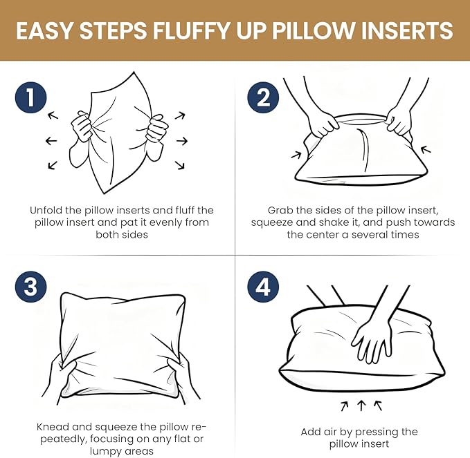 BHZ Euro Throw Pillow Inserts, 14x36 Down Feather Alternative Pillow Inserts Set of 2, Decorative Soft Large Square White Throw Pillows Insert for Couch Bed Dorm Sofa with Cotton Cover