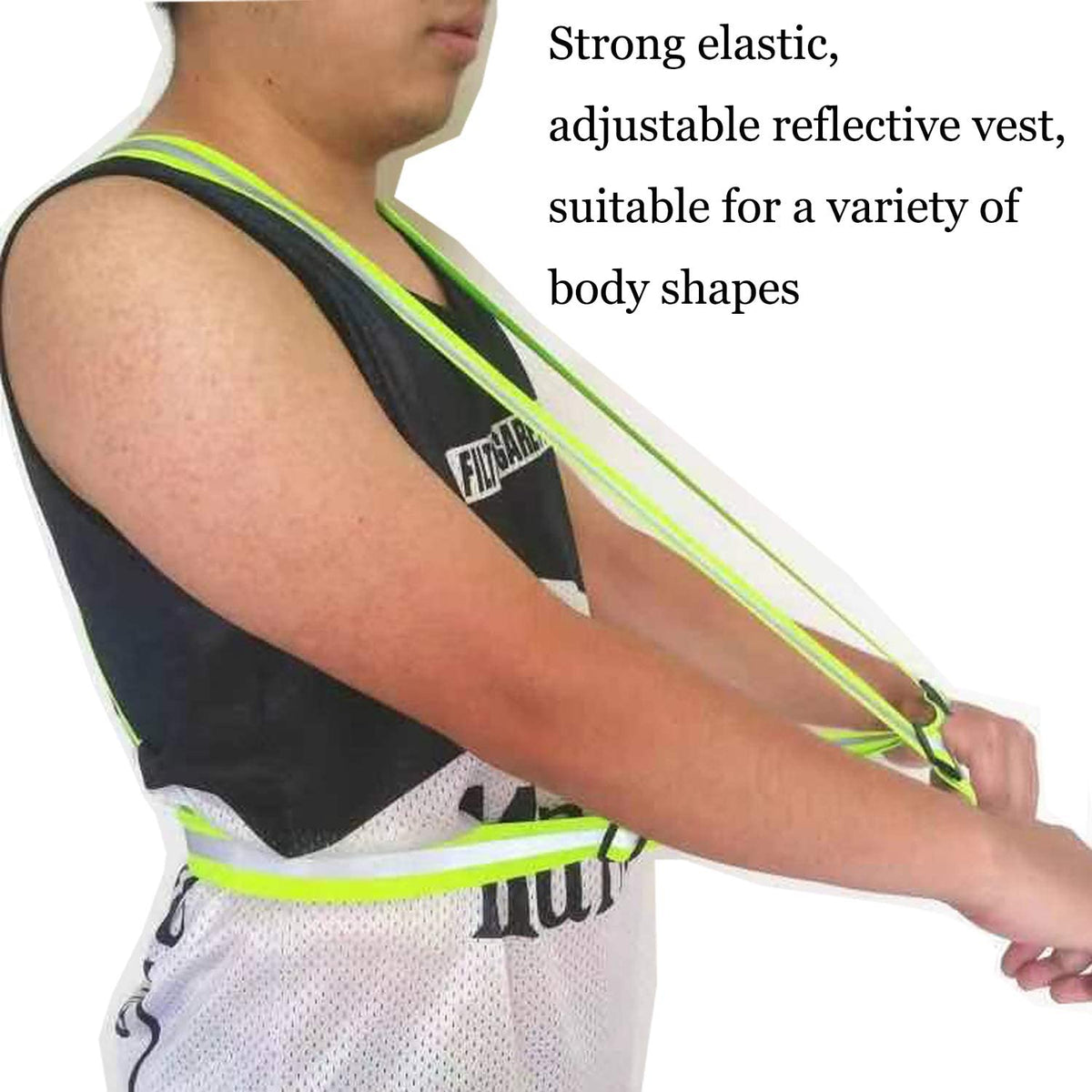 Cezmkio Reflective Safety Vest 10pcs - High Visibility Vest Adjustable Straps for Outdoor Jogging, Cycling, Walking and Riding