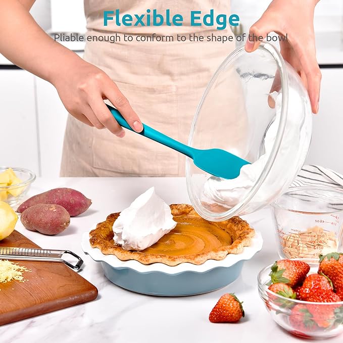 U-Taste Silicone Spoon Spatula Set of 3, 600°F Heat Resistant, Marrs Green