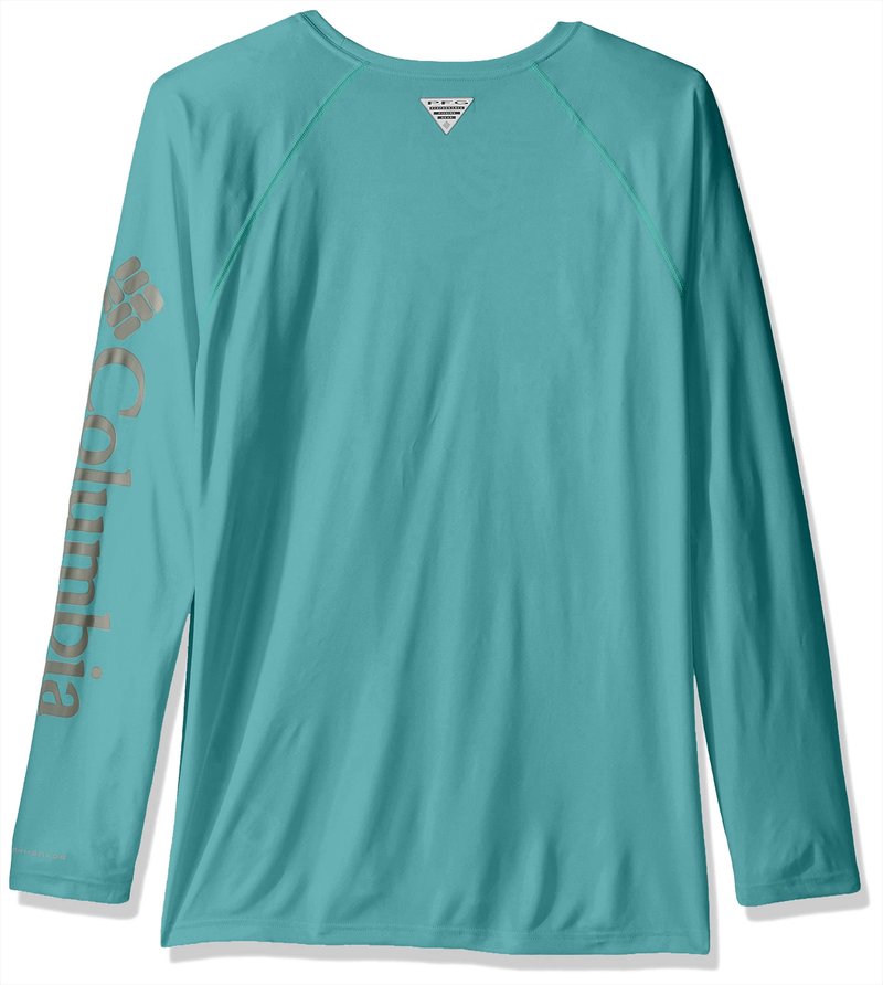 Columbia Men's Terminal Tackle Long Sleeve Shirt, Teal/Kettle Logo, Large