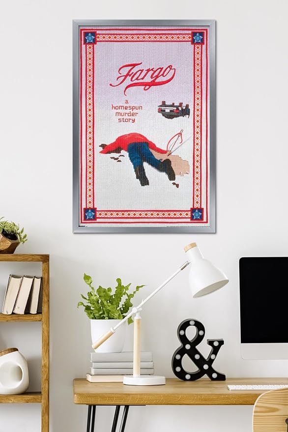 Fargo (1996) - One Sheet Wall Poster, 34L" x 22.4W", Silver Framed Version
