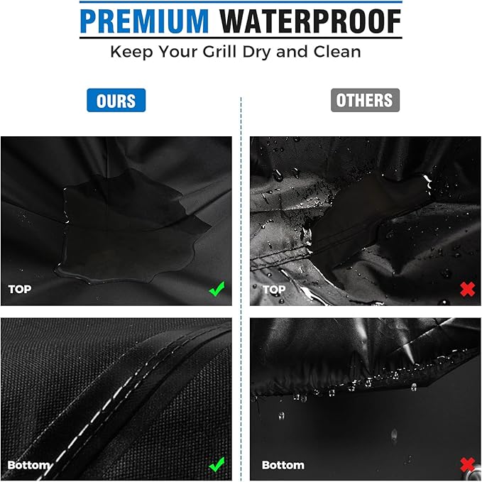 KINGLY Heavy Duty 60 Inch Grill Cover for Outdoor Grill,600D Waterproof Fade Resistant 60 Inch BBQ Gas Grill Cover for Weber Outdoor Grill with Strap,Barbecue Cover for Weber Char-Broil Nexgrill,etc