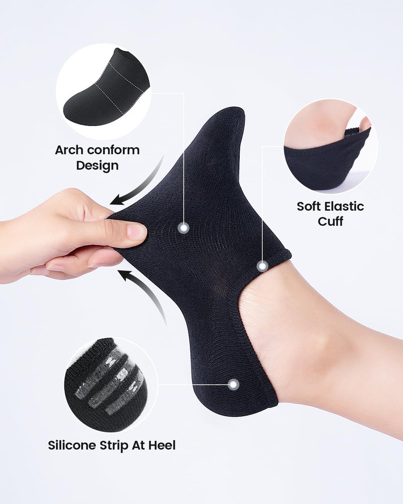 IDEGG No Show Socks Womens and Men Low Cut Anti-slid Athletic Running Novelty Casual Invisible Liner Socks