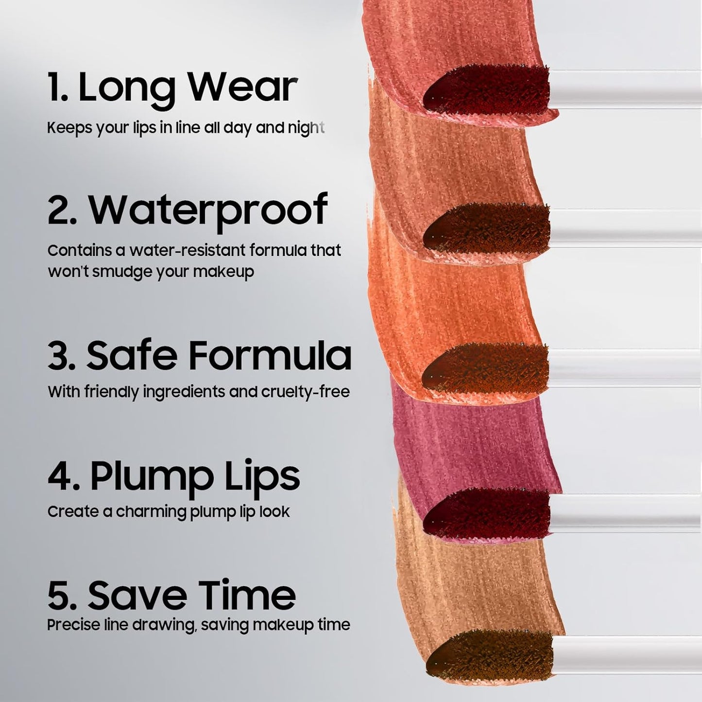 Peel Off Lip Liner Stain - Non-Stick Cup Lip Comfortable Vivid Color Peel Lip Stain Transfer-Proof & Long - Wear, Create Beauty & Charming Lip Makeup For All Skin Types with All-Day (#01 Nude)