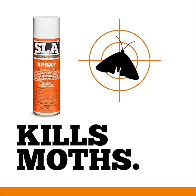 Reefer Galler SLA Cedar Scented Moth Repellent Spray, Kills Moths Bed Bugs and Pests on Contact, 15 oz (Pack of 3)