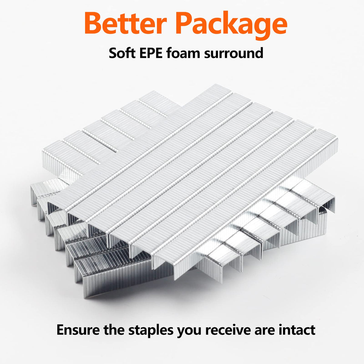 SITLDY Heavy Duty T50 3/8 inch Staples 5000-Count, 20 Gauge Galvanized, for Pneumatic, Electric, Manual T50 Stapler Gun
