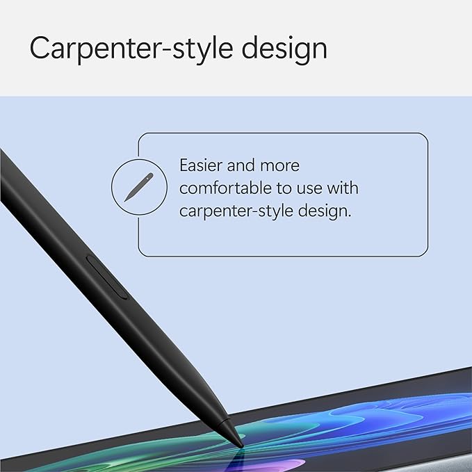 Microsoft Surface Pro Keyboard and Slim Pen 2 Bundle for Surface Pro 12" Device, Alcantara Material, Ocean