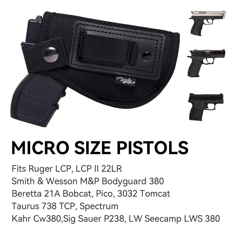 POYOLEE IWB Holsters for Women Concealed Carry Gun Holster Pistols Holster for Micro Sized Handgun Right/Left Handed. (Black, Right-Handed Draw (IWB))