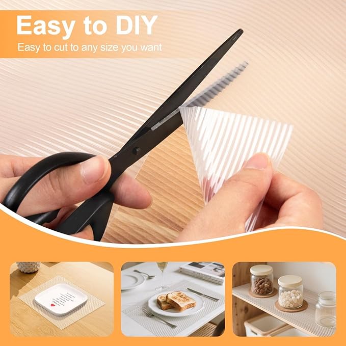 FEXIA 2 Rolls Shelf Liners for Kitchen Cabinets Non-Slip Drawer Liner 12 Inches x 20 FT Waterproof & Oil-Proof Non Adhesive Durable Material Fridge Liner for Shelves