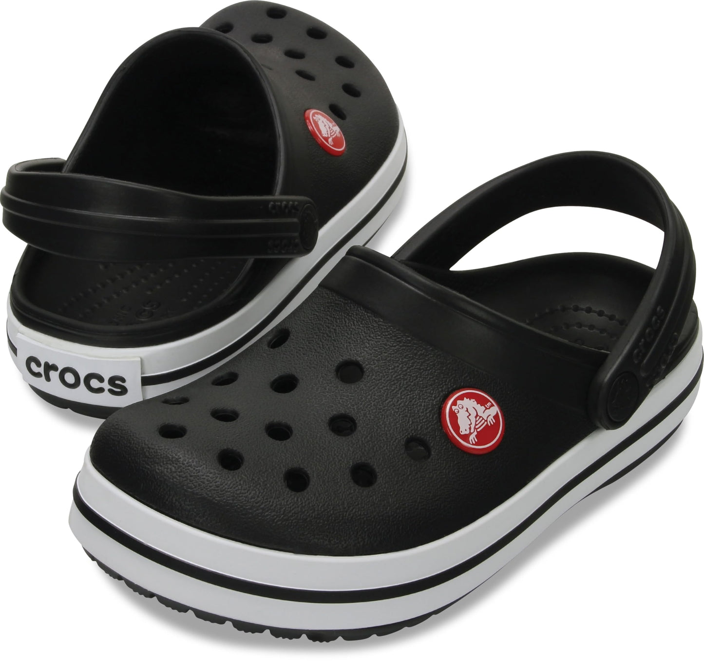 Crocs Unisex-Child Crocband Clogs (Todder Shoes), Black, 4 Toddler