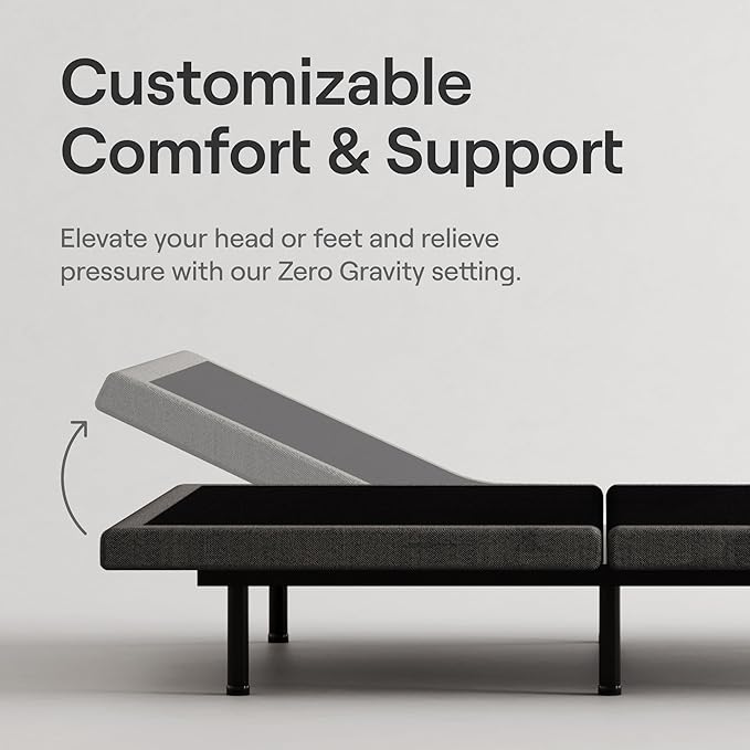 Nectar Ultra Full Adjustable Base & 15” Mattress - Head & Foot Incline - Medium Firm Memory Foam - Cooling Upgrade - 3 Massage Settings - 365-Night Mattress Trial