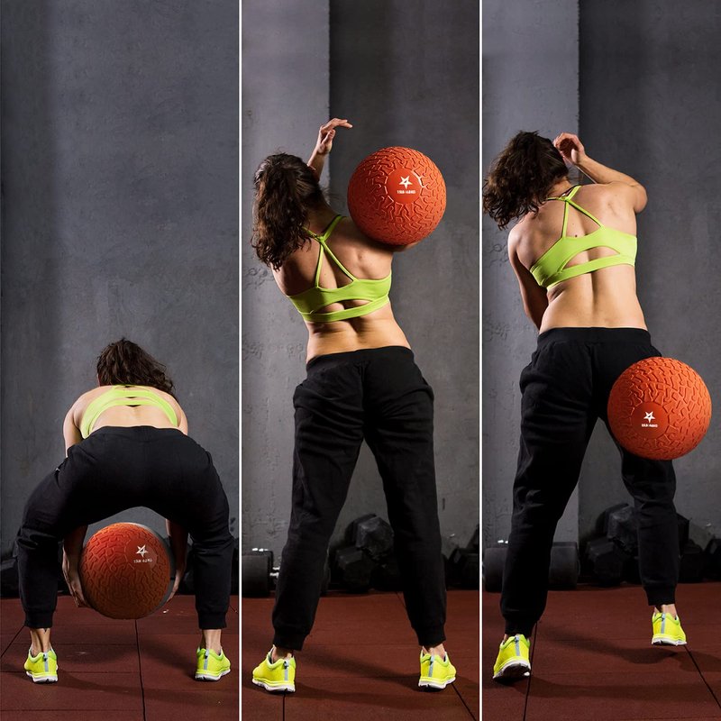 Yes4All Fitness Slam Ball Triangle for Exercise, Strength, Dynamic Workout, Multiple Weight Options Weighted Ball