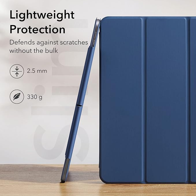 ESR for iPad Pro 12.9 6th/5th/4th Gen, iPad Air 13 Inch Case M3/M2 (2025/2024), Powerful Magnetic Attachment, Slim Trifold Stand Case, Supports Pencil Pro & Pencil (USB-C), Rebound Series, Navy Blue