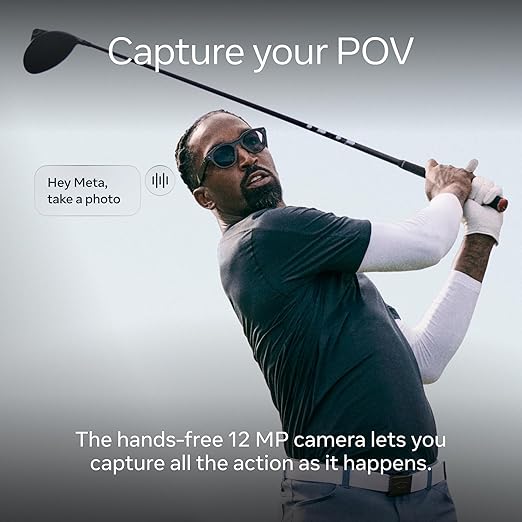 Oakley Meta HSTN, Brown Smoke | Smart AI Glasses for Men, Women — Performance for Sports, Athletes — Camera, Audio, Video — 8 Hour Battery — 3K HD Resolution — Deep Water Polarized Lenses