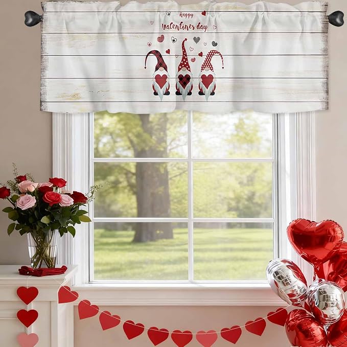 Happy Valentine's Valance Curtains