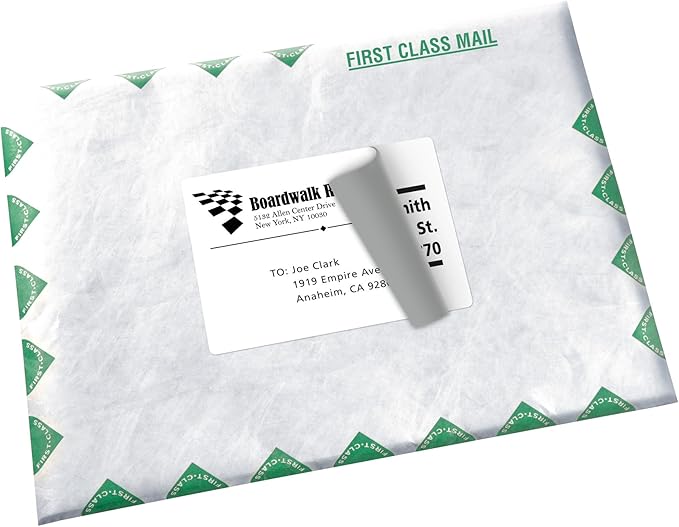Avery Printable Shipping Labels with Sure Feed, 3-1/2" x 5", White, 400 Blank Mailing Labels for Laser Printers (5168)